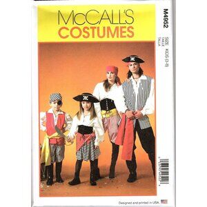 McCall's M4952 Boys and Girls 3 to 8 Pirate Costumes Uncut Sewing Pattern